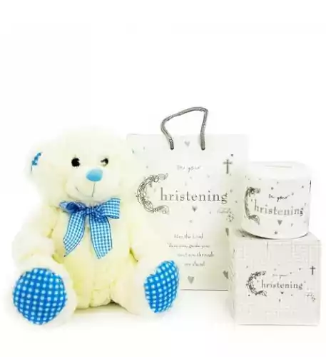 Baby Boy Christening Money Box