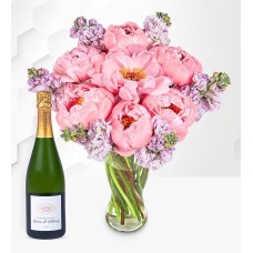 Paradise Peonies with Champagne (Standard)