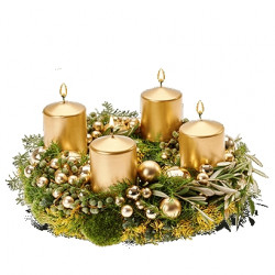 Advents wreath Gold (Small)