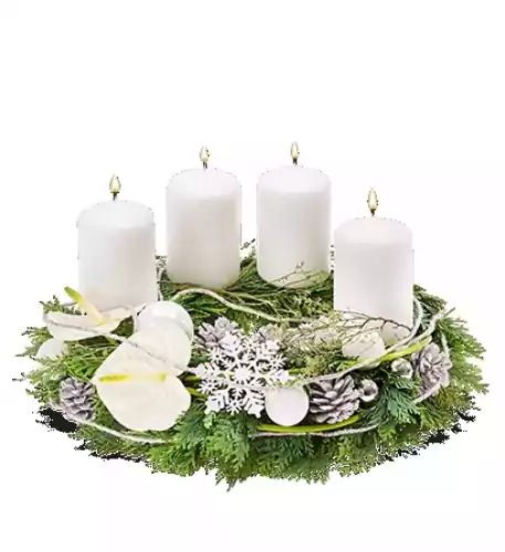 Advents Wreath White (Small) Advents Wreath White (Small)
