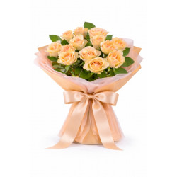 12 Champagne Roses