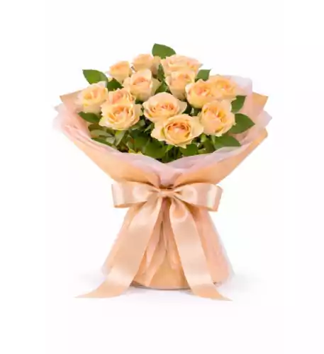 12 Champagne Roses