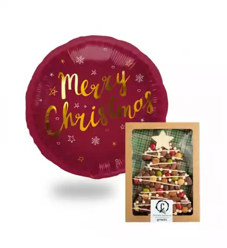 Balloon - Merry Christmas | Urban Cacao - Chocolate Christmas Tree