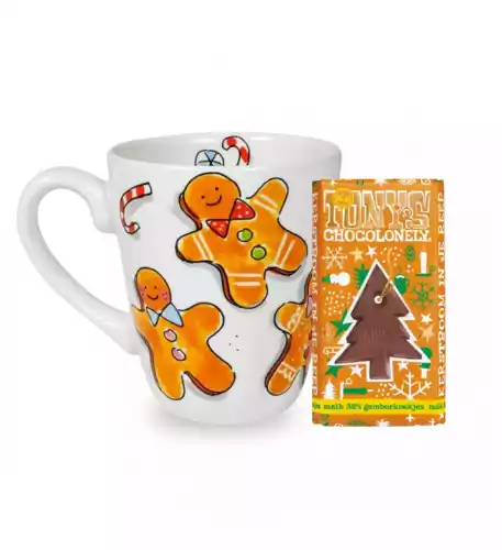  Blond Amsterdam Christmas mug | Tony's Chocolonely milk chocolate gingerbread