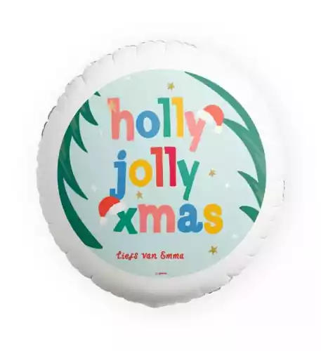  Balloon | Holly Jolly XMAS with your own name
