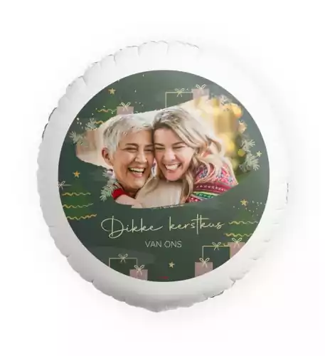  Balloon | Big Christmas kiss with your own photo and text