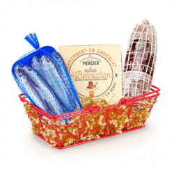 Basket of chocolate delicatessen