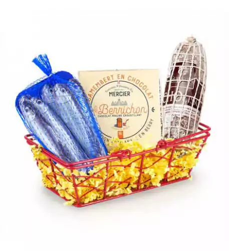 Basket of chocolate delicatessen Basket of chocolate delicatessen