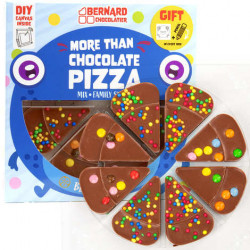 8-slice milk chocolate pizza decorated with sweets (105g pizza)