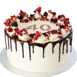 Berry Sprinkle Numbered Birthday Cake (Small (6