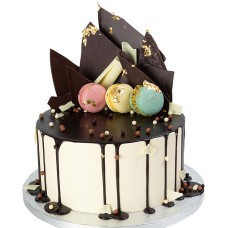 Macaron Drip Cake (Small (6" Diameter))