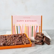 Happy Birthday Vegan Wheat-Free Mini Brownie Box (12 Pieces)