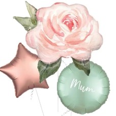 Jumbo Watercolour Rose Foil Balloon (3 Balloons Gift Boxed)
