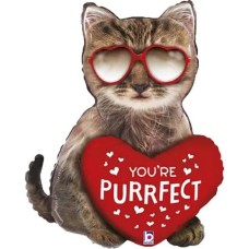 Purrfect Cat Supershape Balloon (3 Balloons Gift Boxed)
