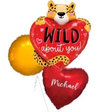 Supershape Wild About You Cheetah Foil Balloon (3 Balloons Gift Boxed)