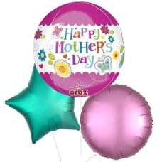 Orbz Happy Mother's Day Balloon (3 Balloons Gift Boxed)