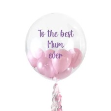 Personalised Boutique Pink Double Balloons (3 Balloons Gift Boxed)