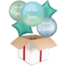 Personalised Black and Gold Marble Orbz Balloon (3 Balloons Gift Boxed)