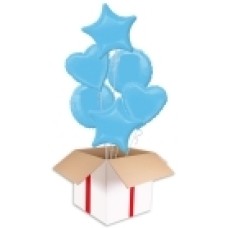 Baby Blue Party Bouquets (2x Bunch of 6 Balloons (12 Balloons))
