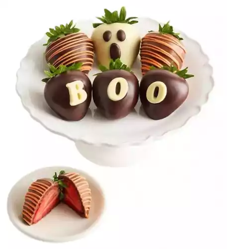 Artisan Belgian Chocolate Covered BOO Berries (Half Dozen)
