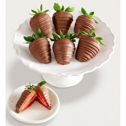 Artisan Belgian All Milk Chocolate Strawberries (Half Dozen)