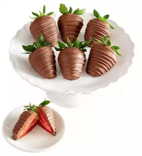 Artisan Belgian All Milk Chocolate Strawberries (Half Dozen)