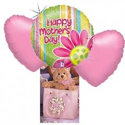 3 Balloons Bouquet & Cuddly Toy (Standard)