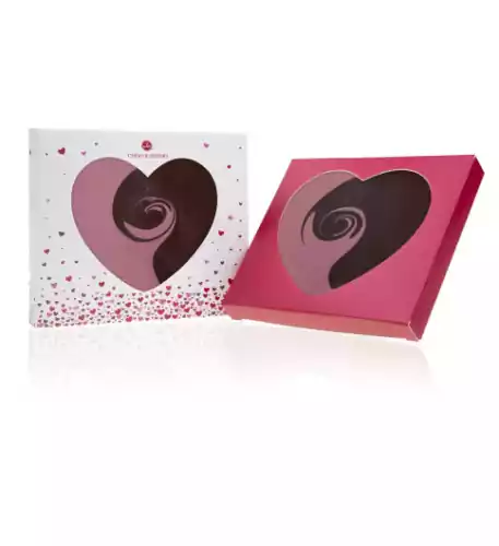 ChocoHeart made of dark chocolate and Ruby ChocoHeart made of dark chocolate and Ruby