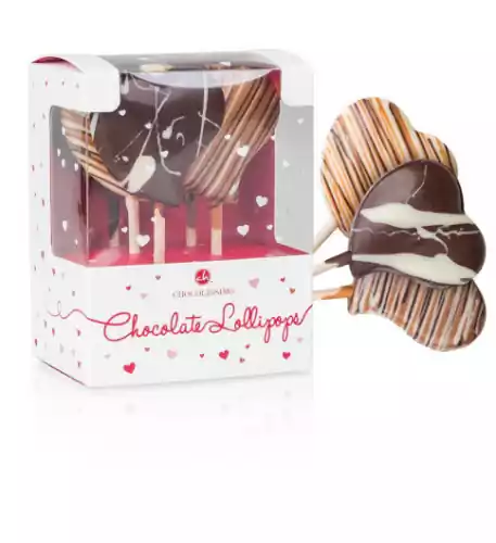  Chocolate heart lollipops