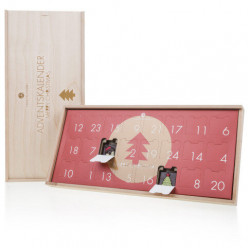 Advent calendar in a wooden box - Chocolate