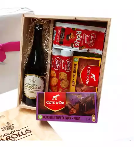 Belgian beer Tripel and Belgian chocolate to enjoy