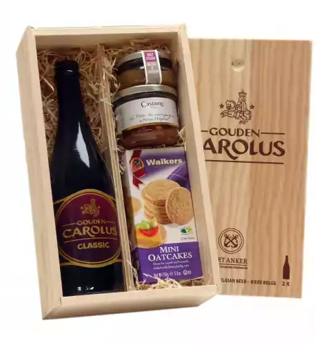 Aperitif gift with Belgian Beer and French delicacies