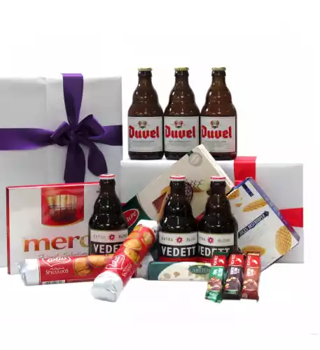 Belgian beer package with Belgian sweets
