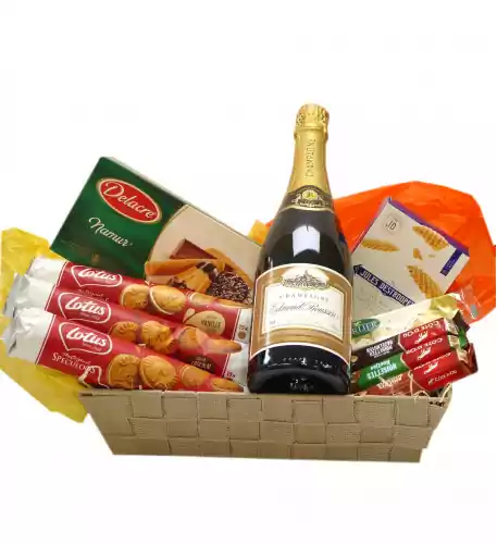 Belgian Candy Basket with Champagne Premier Cru