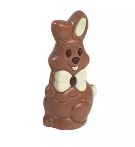 Happy Easter Bunny with bow milk decore 14 cm