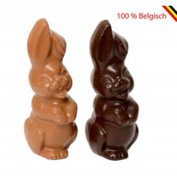 Duo Laughing Bunnies chocolate Callebaut 12 cm M, D