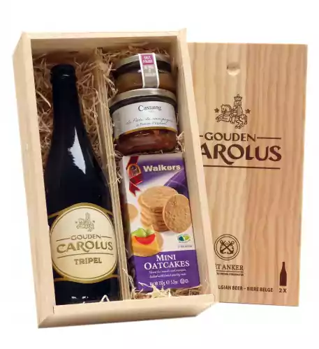 Aperitif gift with Belgian Tripel and French delicacies