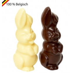 Duo Laughing Bunnies chocolate Callebaut 12 cm W, P