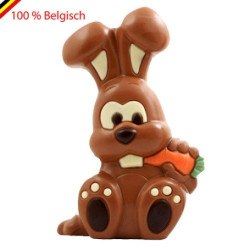 Decorated carrot easter bunny milk 140 grams 16 cm