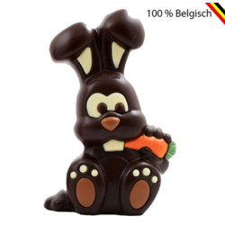 Decorated carrot Easter Bunny dark chocolate 140 grams 16 cm
