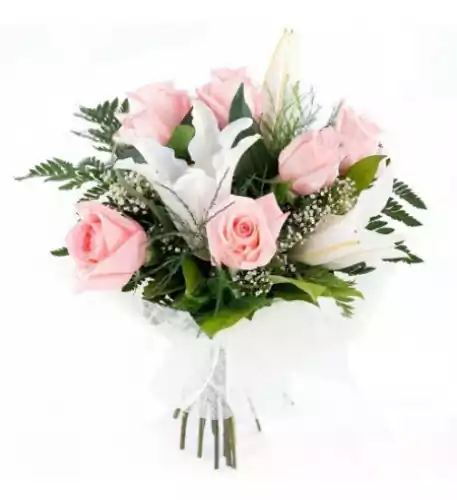 Bouquet of roses and lilies - Tenderness Bouquet of roses and lilies - Tenderness