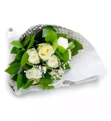 Bouquet of roses - White charm