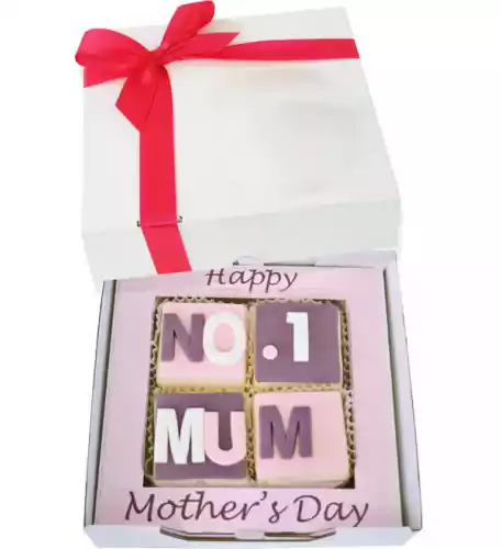 Number 1 Mum Fondant Fancies