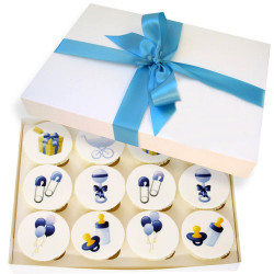 New Born Boy Cupcakes