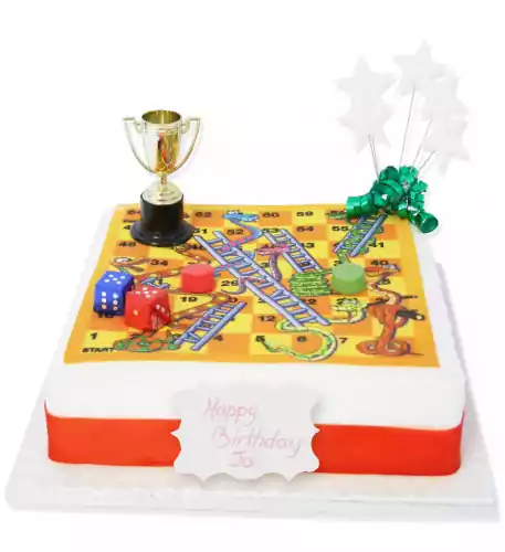 Snakes and Ladders Birthday Cake