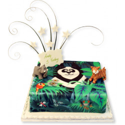 Jungle Scene Birthday Cake