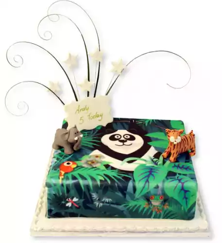 Jungle Scene Birthday Cake