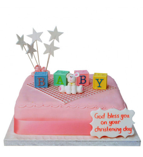 Letter Blocks Baby Cake (Pink)