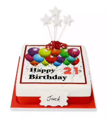 Happy Birthday Balloons Cake