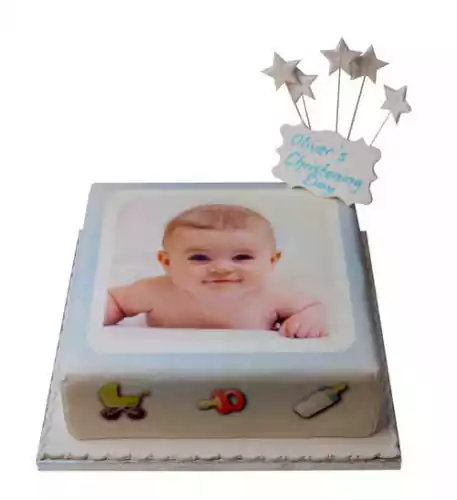 Baby Boy Photo Cake